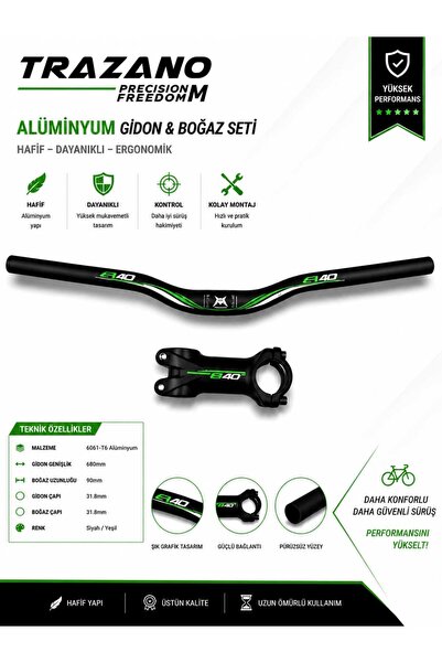 motobisikletim Bisiklet Gidon Seti Alümiyum Direksiyon +Boğaz