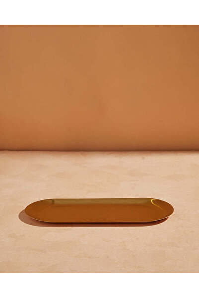 REDTAG Gold Oval Stainless Steel Serving Tray