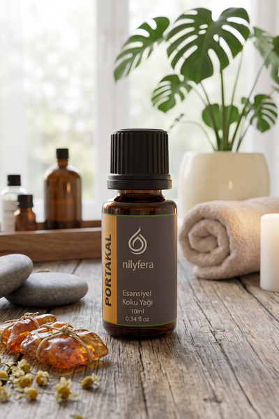 nilyfera Premium Portakal Esansiyel Koku Yağı 10 ml - Buhurdanlık, Difüzör, Çamaşır, Mum ve Temizlik Esansı