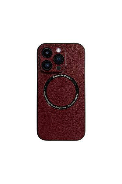 Vivid Magsafe Leather Case Apple iPhone 15 Pro Purple