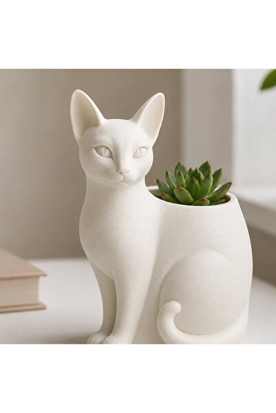 OEM Ghiveci decorativ animalut, model felina, imprimat 3D