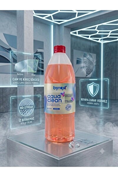 Byrox Aqua Clean Cam Ve Kireç Temizleyici 1 Litre - Lekesiz Parlaklık Oto Ve ...