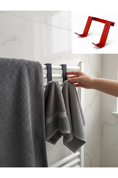 usin 2-Piece Hanger Red Bathroom Radiator Heating Radiator Honeycomb Towel Wa...