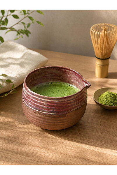 RinaSeramik El Yapımı Seramik Matcha Seti – Matcha Kasesi ve Çırpma Kabı