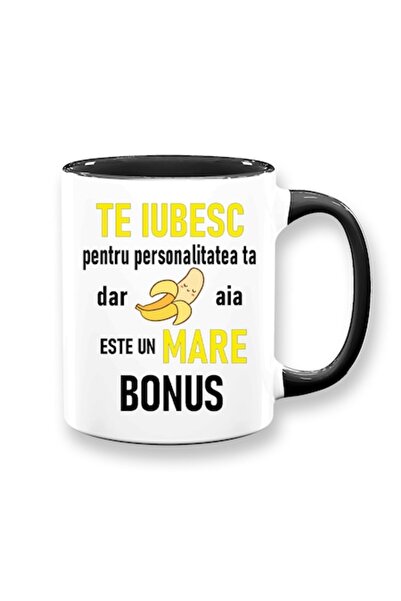 OEM Cană cu mesaj amuzant: "Te iubesc pentru personalitatea ta, dar acel bana...