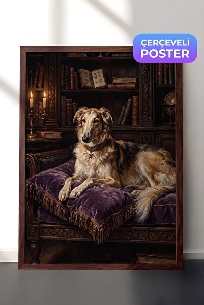 Postifull Poster sa psom, poster u smeđoj ramovini, serija Old Money, BR:113201