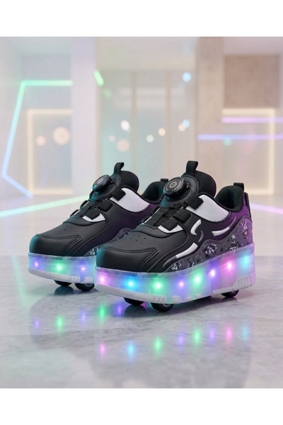 BURUNİ Kız- Erkek Çocuk Patenli Ayakkabı | LED Işıklı Tekerlekli Spor Sneaker