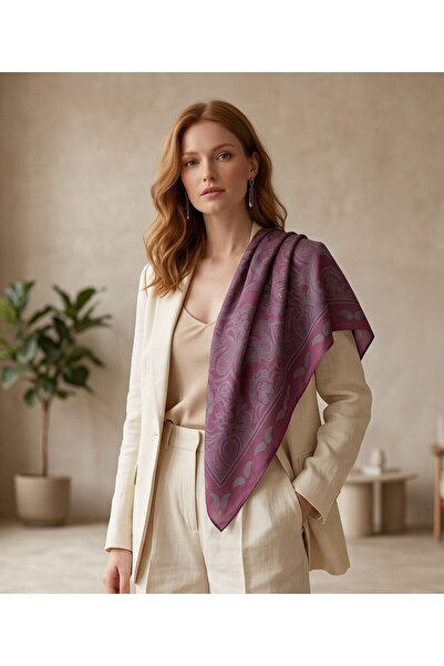 tuaipek Lumivera Desen 94X94Cm Viscose Modal Scarf