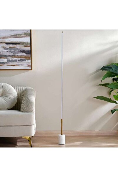 PAN HOME مصباح أرضي سييرا بقاعدة رخامية - نحاسي