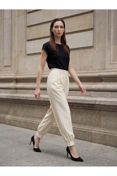 Dechers Buttoned Polyviscon Pants