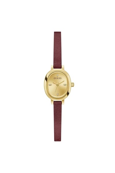 Guess Gugw0925L7 Bordo Leather Cord Oval Women's Wristwatch