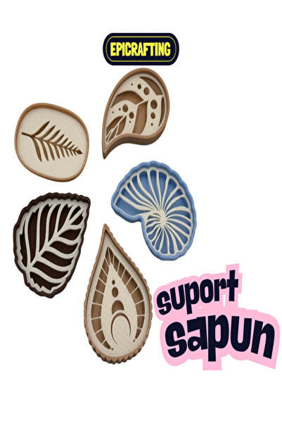 Epic Crafting Suport pentru săpun, design decorativ minimalist, forme natural...