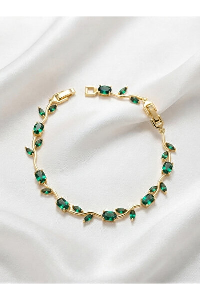 Evorya Women's Zircon Stone Gold Tulip Garden Tulip Bracelet