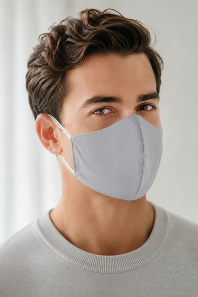 Sacce Scarves&Accessories Set of 2 Adult 100% Cotton Washable Fabric Masks Unisex Double Layer Breathable Patterned Masks
