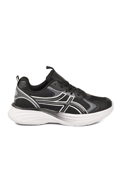 Aspor Black and White Mesh Men's Sports Shoes