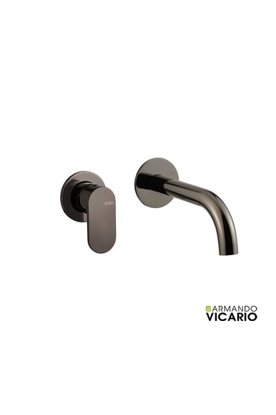 ARMANDO VICARIO SLIM Μπαταρία Νιπτήρος εντοιχισμού 2 οπών Black Chrome