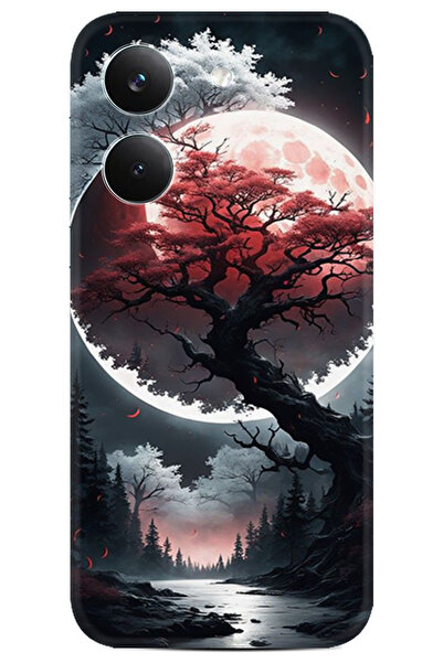Kılıfland Xiaomi Poco X8 Pro Uyumlu Kılıf Boutique Baskılı Resimli Ağaç ve Ay...