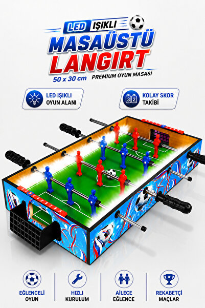 YILDIRIM OYUNCAK LED Işıklı Masaüstü Langırt 50x30 cm – Langırt Oyun Masası, ...