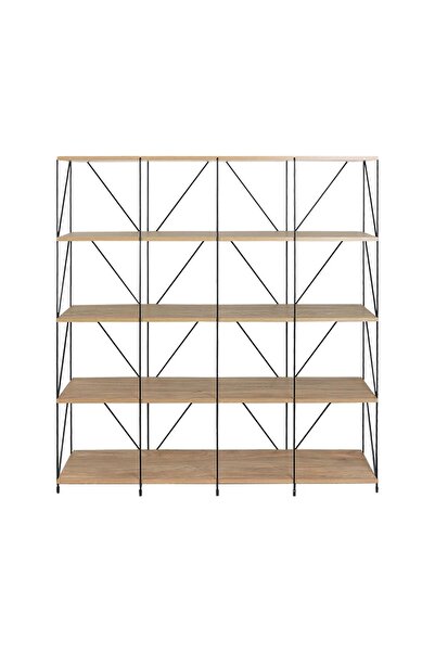 Malizia Malaysian Wood Shelving Unit Stands 5 Floors Multi-Use Chipboard 120X...