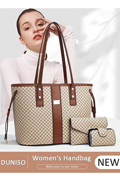 DUNISO 3PCS Tote Bag Set for Women Large Capacity Hand Shoulder Bag with Adju...