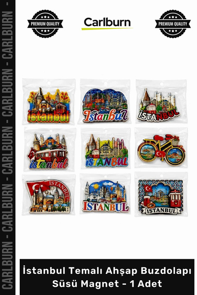 Carlburn #Magnet Hediyelik Dekoratif Turistik Lazer Kesim İstanbul Temalı Ahş...