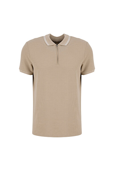 ALTINYILDIZ CLASSICS Bej Erkek Slim Fit Polo T-Shirt ACE091262930