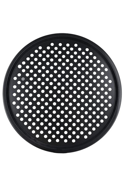 PUFO Tavă rotundă de copt cu găuri pentru coacerea pizzai, aluatului, servire...