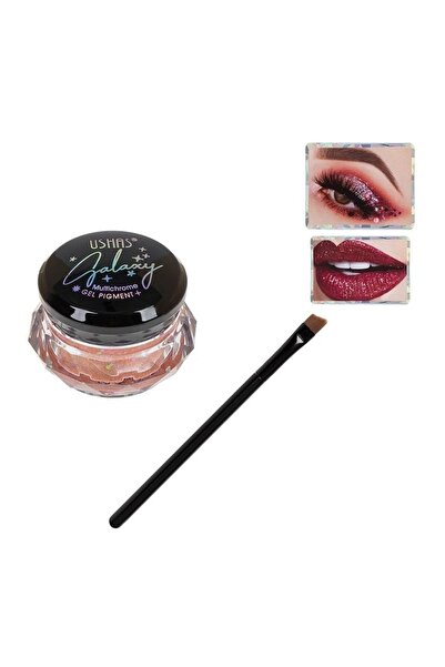 Ushas Glitter cremos pentru ochi, roz auriu, cu pensulă inclusă, 7.2 g – stră...
