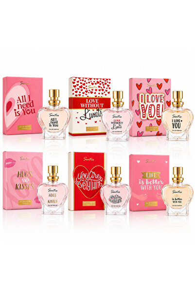 SENTIO Set 6 mini parfumuri a 15 ml, Apă de parfum pentru femei, Collection E...