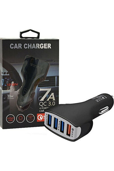 VEGA Încărcător auto Faston 36W 7A cu încărcare rapidă și porturi: 4xUSB Culo...
