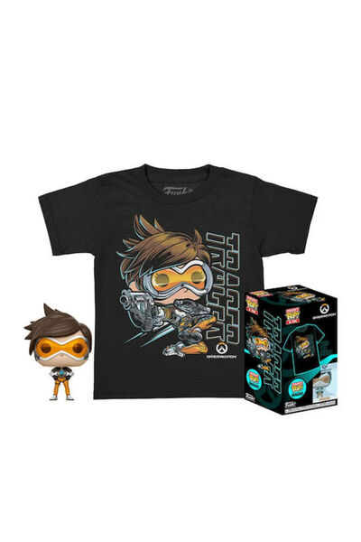 Funko Pop! Tees Games: Overwatch - Tracer + Tricou (XL)