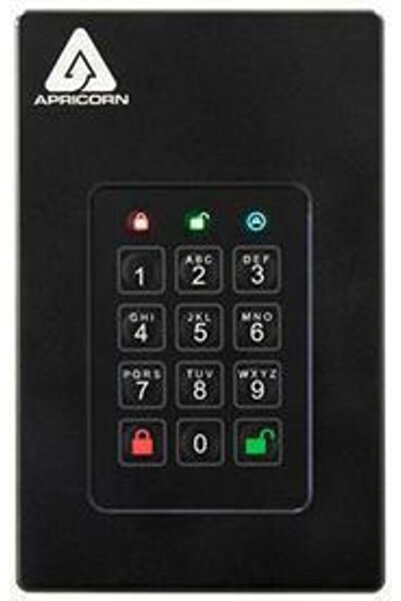 Apricorn Aegis Fortress L3 USB 3.2 Hard disk extern 2.5 " 2TB Negru