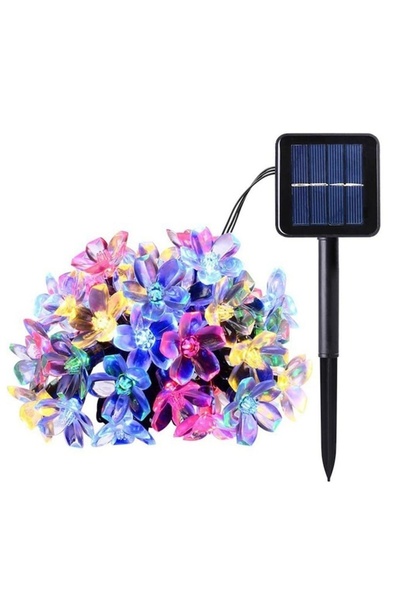 MACVI Ghirlande solare cu flori 6,5m — Ambianță colorată pentru grădina ta 🌼 ✨