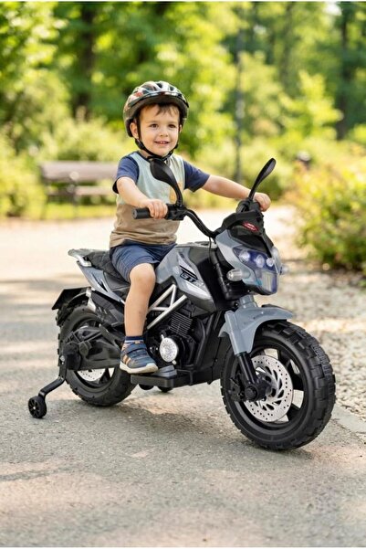 Tıfıl Toys 447 Motocross 12V Akülü Motor - Amortisörlü, MP3 Çalarlı Dijital A...