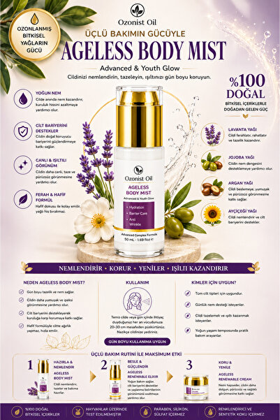 OZONİSTOİL Ageless Face Mist Yaşlanma Karşıtı Nemlendirici Yüz Spreyi 50 ml |...