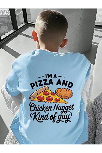 SVART WEAR Pizza and Chicken Nugget Stop Printed Crew Neck 100% Cotton Short ...