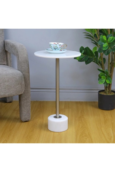 Al Hadaya Mall Stainless Steel Marble Table with Elegant and Luxurious Design...