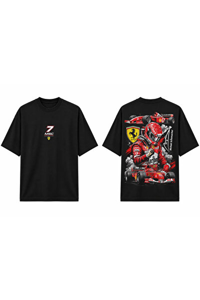 TOMRİS TASARIM Michael Schumacher Ferrari Formula 1 Oversize T-Shirt