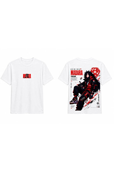 TOMRİS TASARIM Naruto Madara Uchiha Anime Oversize T-Shirt