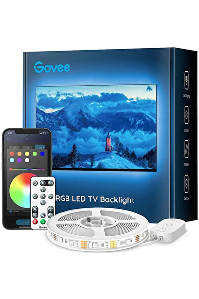 Govee Bandă LED inteligentă pentru iluminare de fundal TV, USB 5V RGB, 3.05m,...