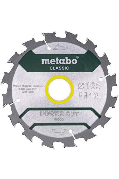 Metabo Disc de ferăstrău circular Hw Ct 165x30x16T pentru tăiere lemn, Clasic