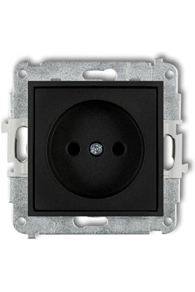 KARLIK Mini Priză Electrică Simplă Screens Negru Mat 12mgp-1p