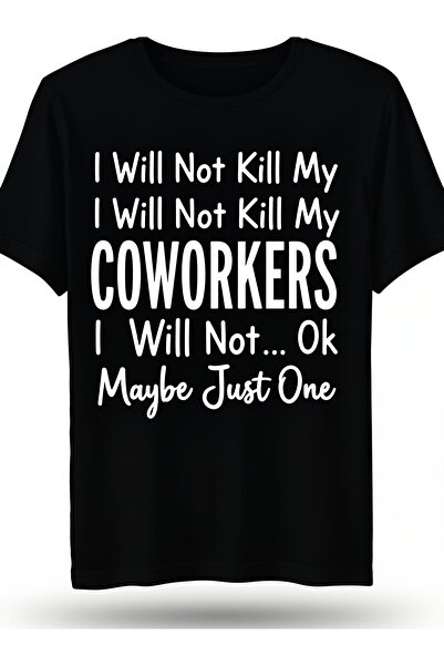LİNA06 تي شيرت مضحك بعبارة 'لن أؤذي زملائيين'، مناسب للجنسين، بياقة مستديرة، ...