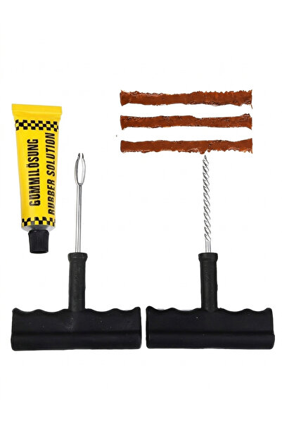 FWM Emergency Car and Motorcycle Tire Repair Kit - 6 Pcs Mobile Tool Set with...