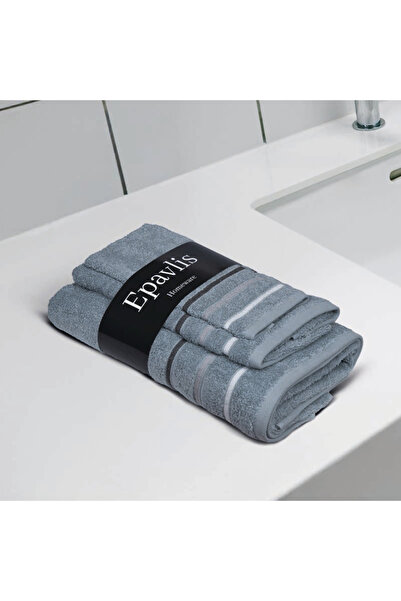 Epavlis Homeware Σετ 3 τεμαχίων πετσετών 100% βαμβακερών