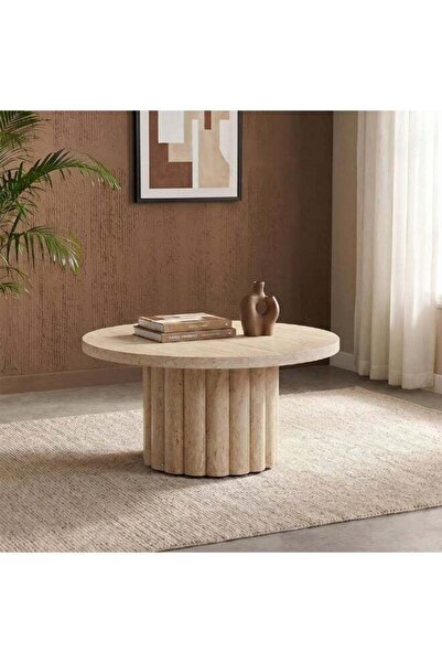 Danube Home Rundel Round Coffee Table - Cream | Stylish Living Room Furniture...