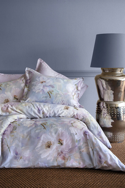 İssimo Home Maniere 300 TC (120 Tel) Dijital Pamuk Saten Nevresim Takımı Çift...