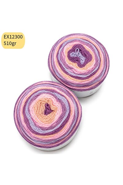 Oxford İplik İhrac Fazlası 3'lü Paket 510 gr Akrilik Kek Batik EX12300