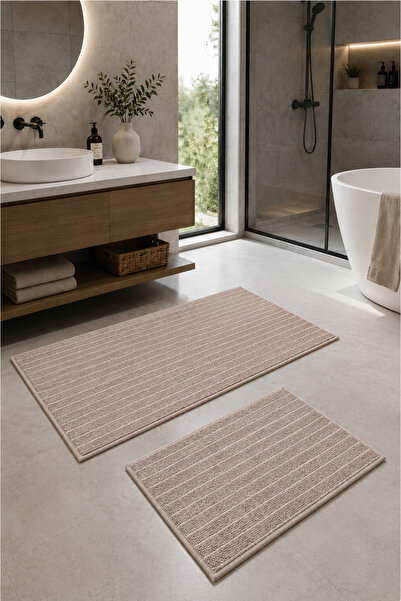 Konfor Halı Woven Surface Non-Slip Base Water Absorbent Washable Bath Mat