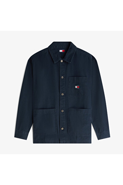 Tommy Hilfiger Overshirt Erkek Lacivert Gömlek